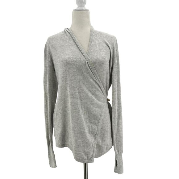 Betabrand Womens XS/S Hoodie Wrap Cardigan Sweater Knit Heather Gray - Picture 1 of 7